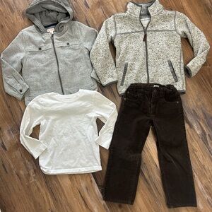 Carter's Gray Speckled Zip Jacket (Kids)